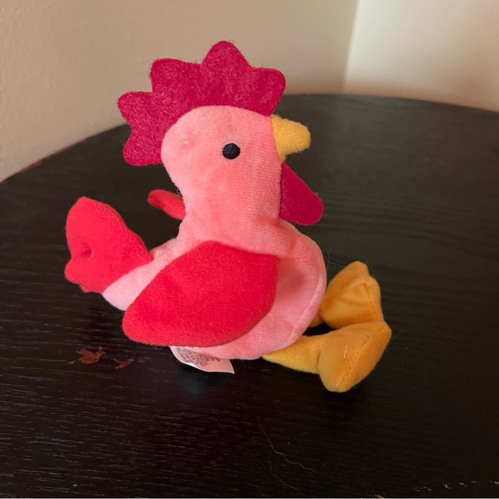 Teenie Beanie Baby Strut the Rooster McDonalds Ty Beanie Baby - Picture 5 of 8